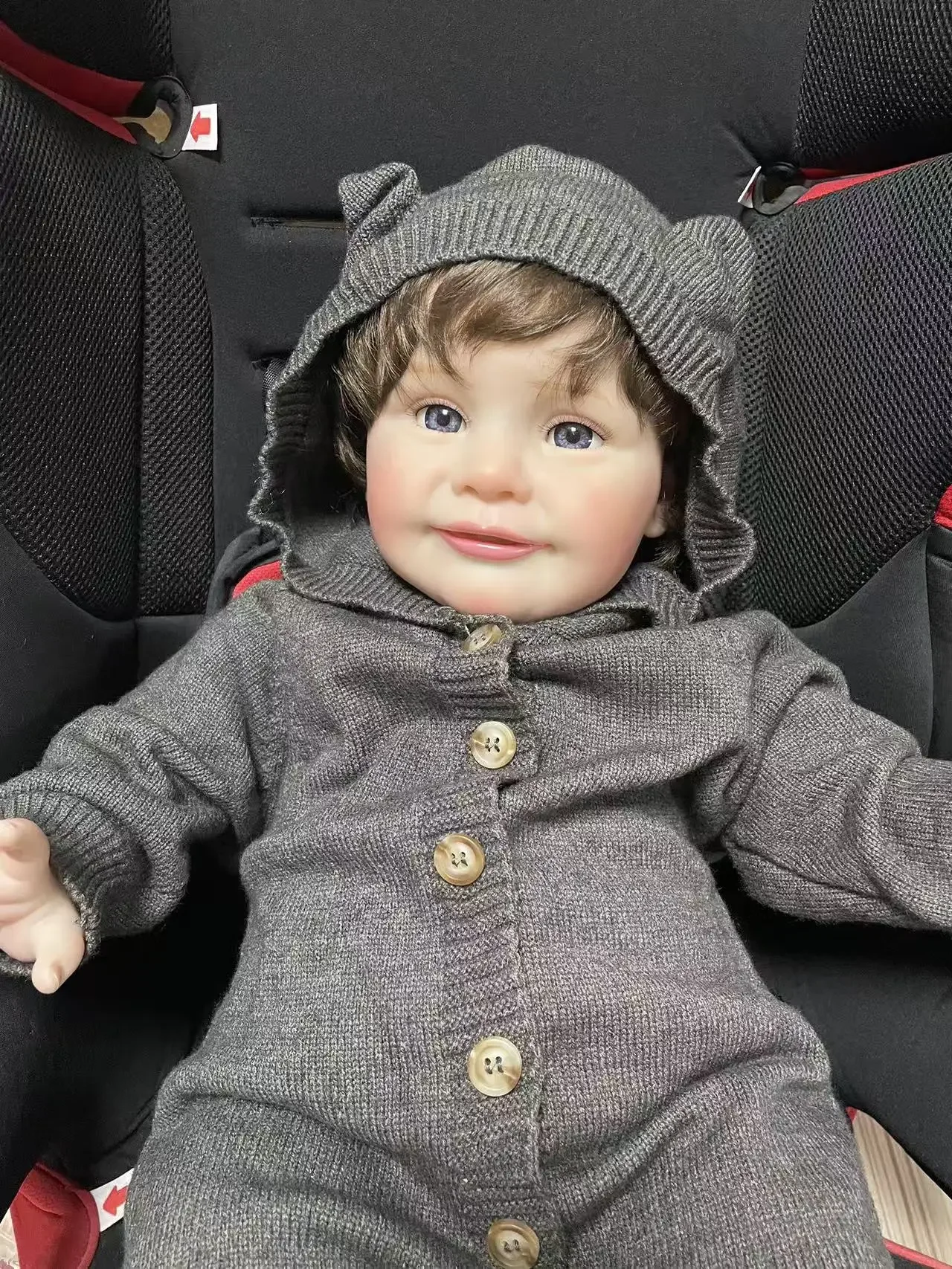 25Inch Lifelike Toddler Cute Pretty Zoe Reborn Doll Soft Cloth Body Multiple Layers Painting With Visible Veins Hand-Rooted Hair