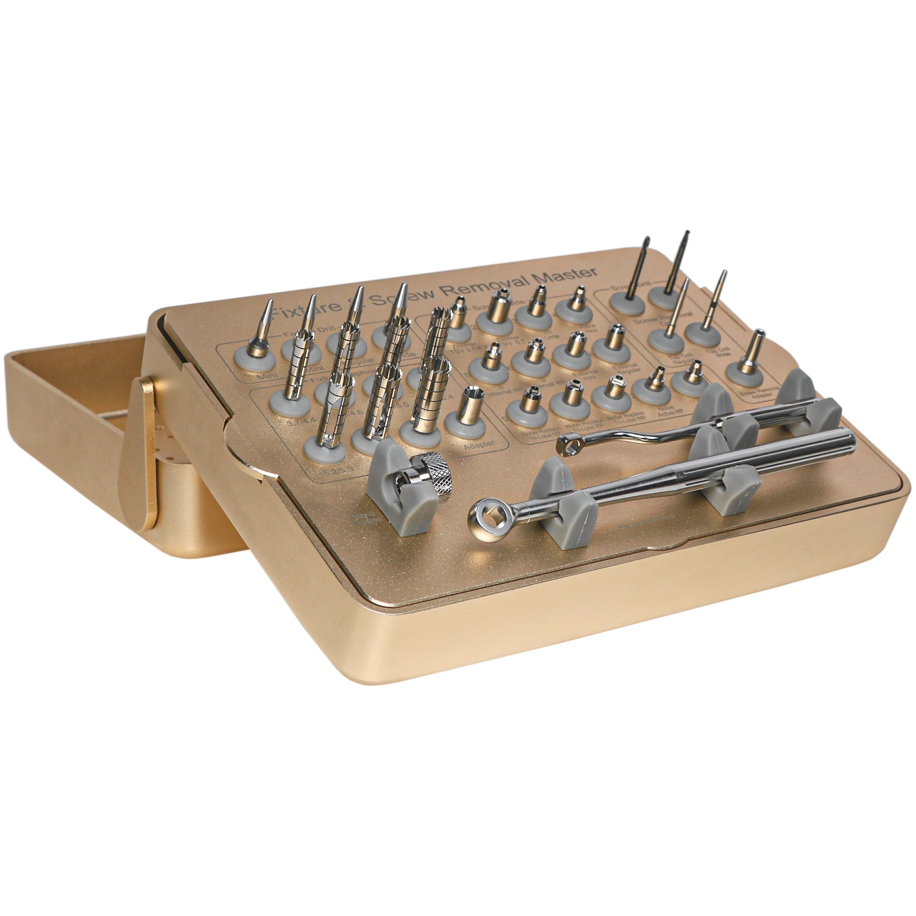 Fixture & Screw Removal Master Kit Implant Surgical Tools Set for Broken Fixture/Screw Extraction MCT FSRK-02