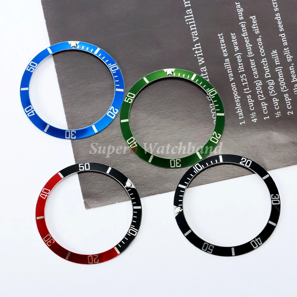 37 مللي متر سبائك السيراميك ساعة الحافة إدراج حلقة ل رولكس الغواصة المياه شبح GMT الغوص ساعة حافظة الرجال ساعة جزء الملحقات