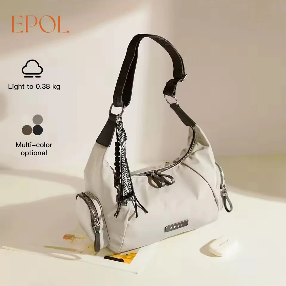 Epol Lightweight Crossbody Bag For Women Half Moon Shoulder Bag Large Capacity Tote Bag Fashion Casual Dumpling Purse 6120-04