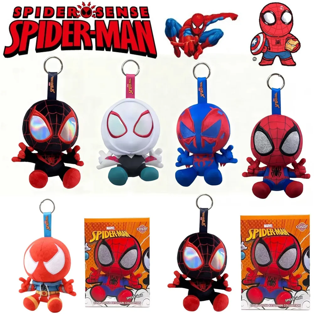 

Marvel Spider-Man Cosbi Blind Box Plush Bag Pendant Cute Anime Ornaments Mysterious Box Birthday Gift Surprise Gifts