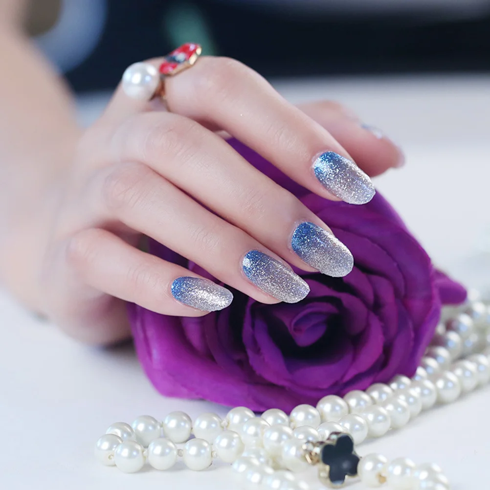 

5 Sets Gradient Stickers For Women Nail Art Decals Manicure Design Adhesive Easy Apply Fashionable Toe Finger Nail Art