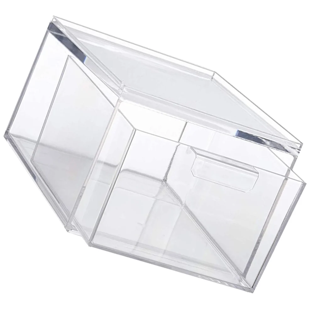 

Office Desks Stackable Storage Box Plastic Organizer Small Bin Stacking Drawer Drawers Transparent