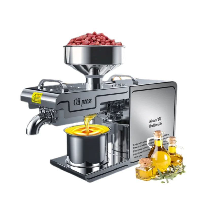 Automatic Oil Press Machine Stainless Steel Cold Hot Expeller Extractor for Canola Peanut Coconut Nut Seeds