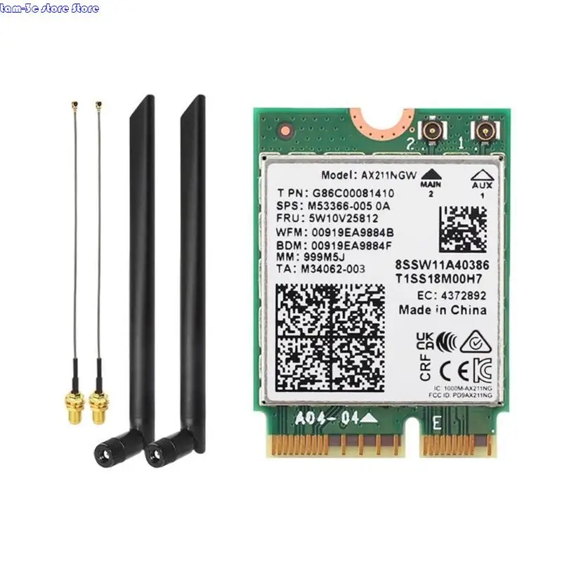 

D0UA BT5.3 WIFI Module- WIFI6E 2.4/5/6G Tri-Band Gigabit- Wireless Card CNVio