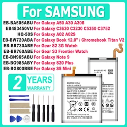 EB-BN965ABU EB-BA505ABU Battery For Samsung Galaxy Note 9 A50 A02S S20 S5 Mini Plus G800 GT-C3630，Book 12 SM-W720，Gear S2 S3