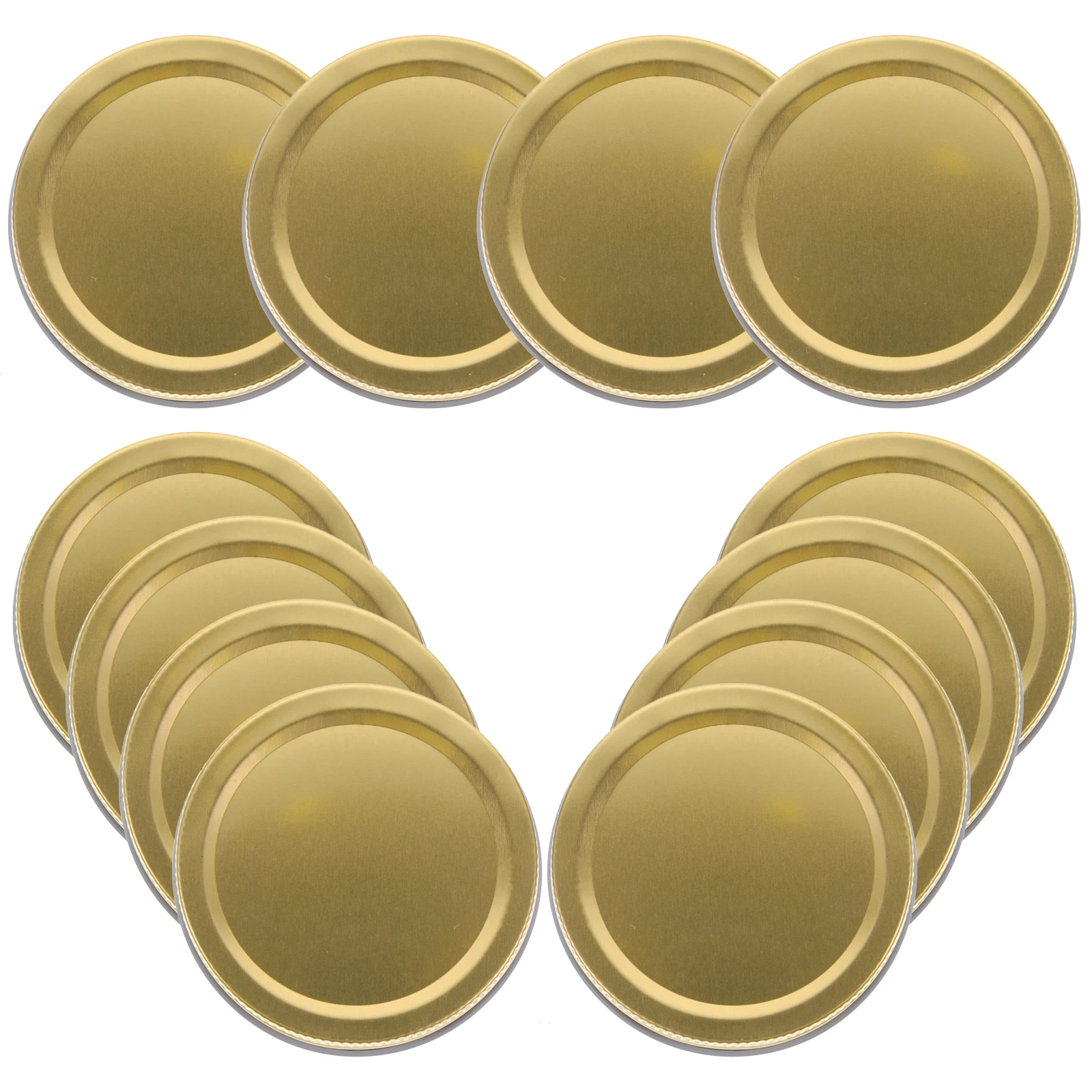 

12pcs Mason Jar Lids Sturdy Tinplate Leakproof Sealing Canning Covers Reusable Wide Practical for Fruits Cookies Tea Storage