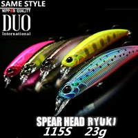 9051 LURETV Japón DUO estilo suave nuevo RYUKI Spearhead 115S 23G 28G sumergido Mino cebo de boca superior cebo de lubina Luya Bait9051