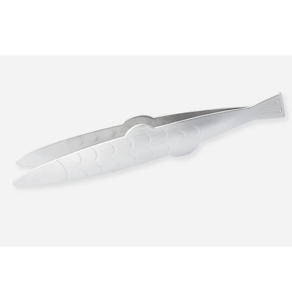 

3 Pcs Fish Shape Food Tongs Kitchen Gadgets Stainless Steel Tweezers Slanted Deboning Tools Realistic Design Anti Rust