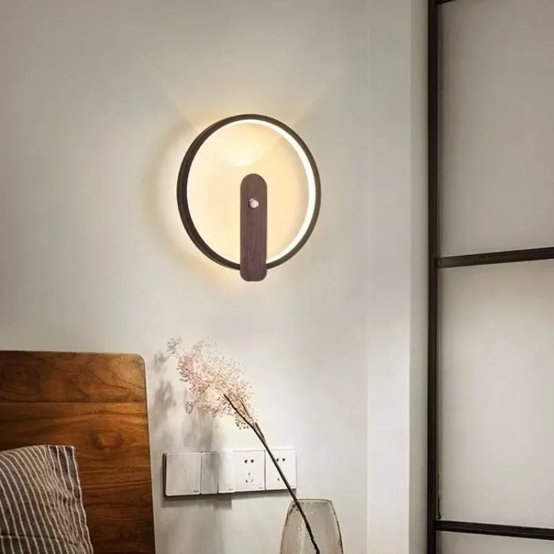 Simple modern wall lamp with switch Antique stair lamp Living room bedroom bedside lamp