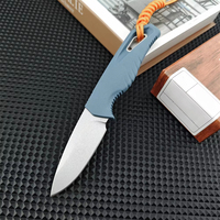 BM 18050 Water Intersection Pocket Knife 2.68” D2 Stonewashed Teardrop Fixed Blade Nylon Fiber Handle EDC Safety Tactical Knife