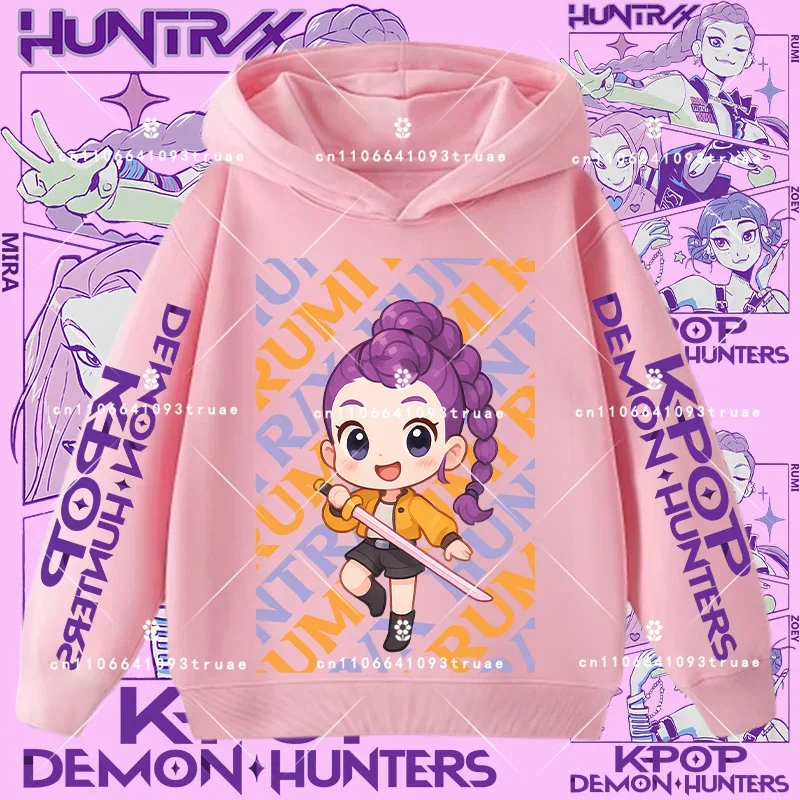 جديد لعام 2026 سترة بغطاء للرأس على طراز الموضة للأطفال Kpop شيطان الصيادين سترة أطفال لطيفة على شكل نمر هاراجوكو للأولاد والبنات للجنسين #4