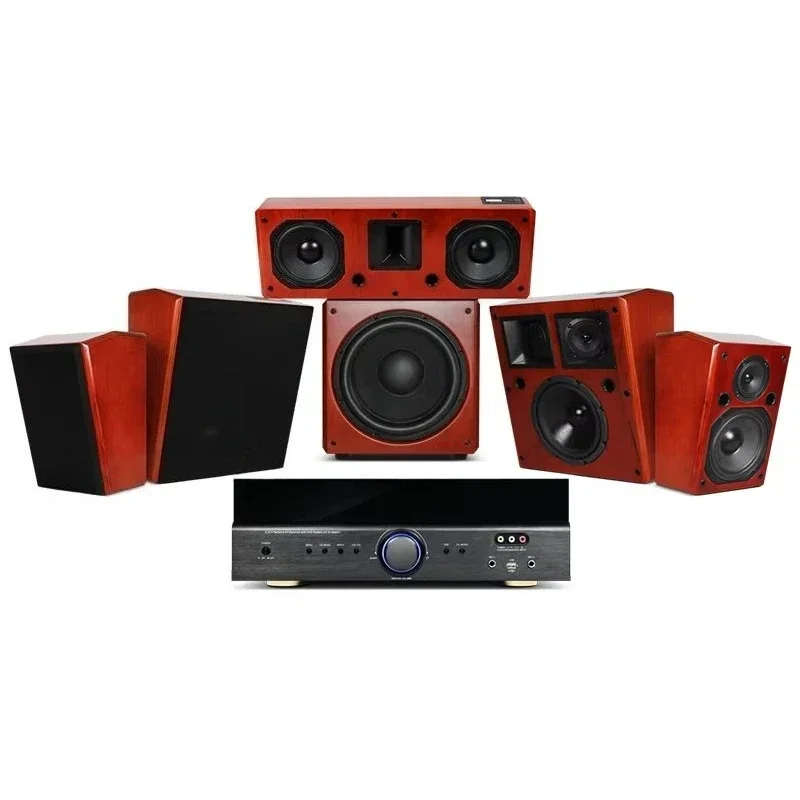 Perfect Creative Wooden 5.1 Wall Mounted Home Theater Audio Speaker Home Theater System
