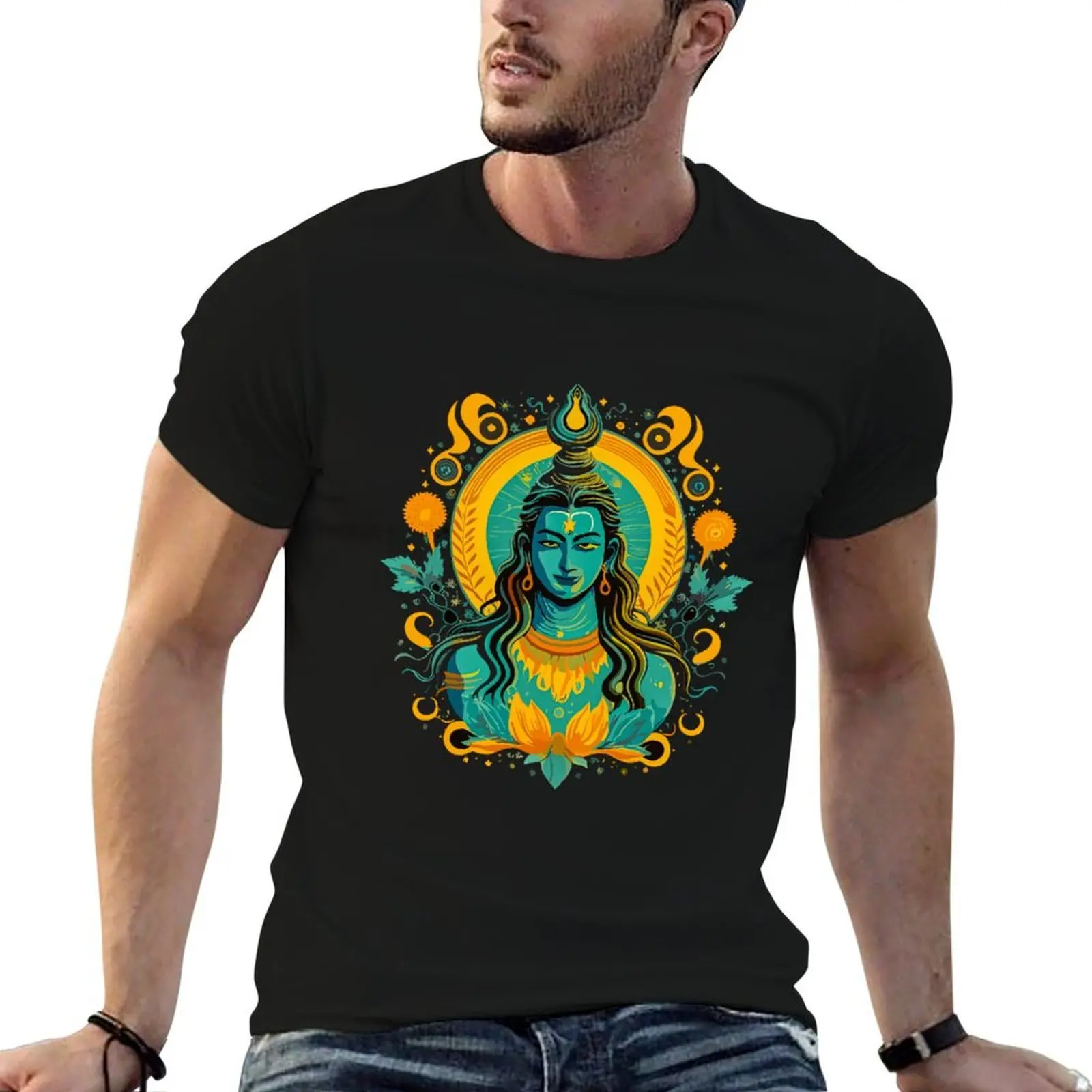 

Mystical Shiva Meditations T-Shirt man t shirts cotton t shirts with prints T-Shirt