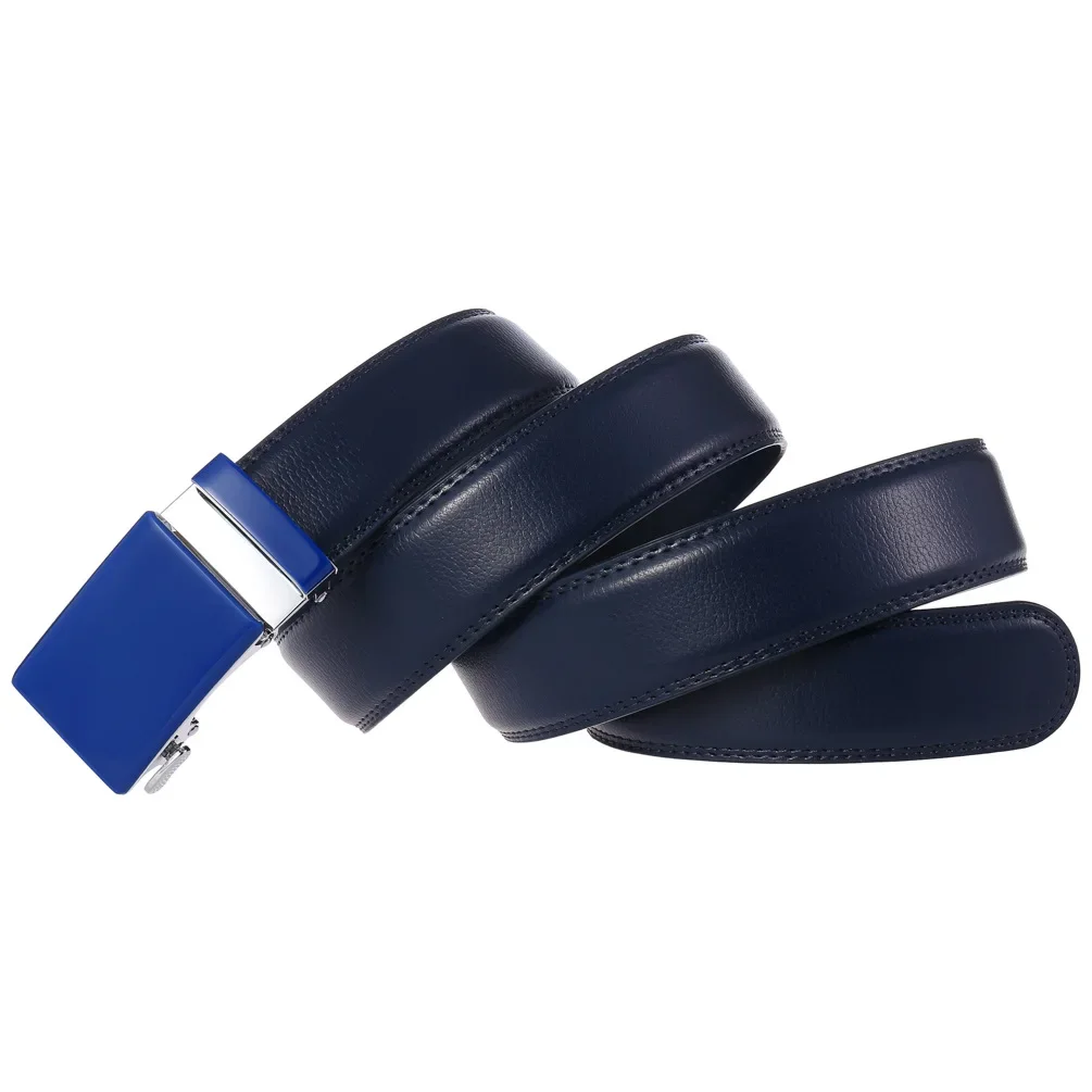 Automatischer Schnallengürtel aus echtem Leder, mehrfarbiger Hüftgurt für den täglichen Jeansgebrauch, 3,5 cm breiter Herren-Hüftgürtel, perfektes Vatertagsgeschenk – Detail 30
