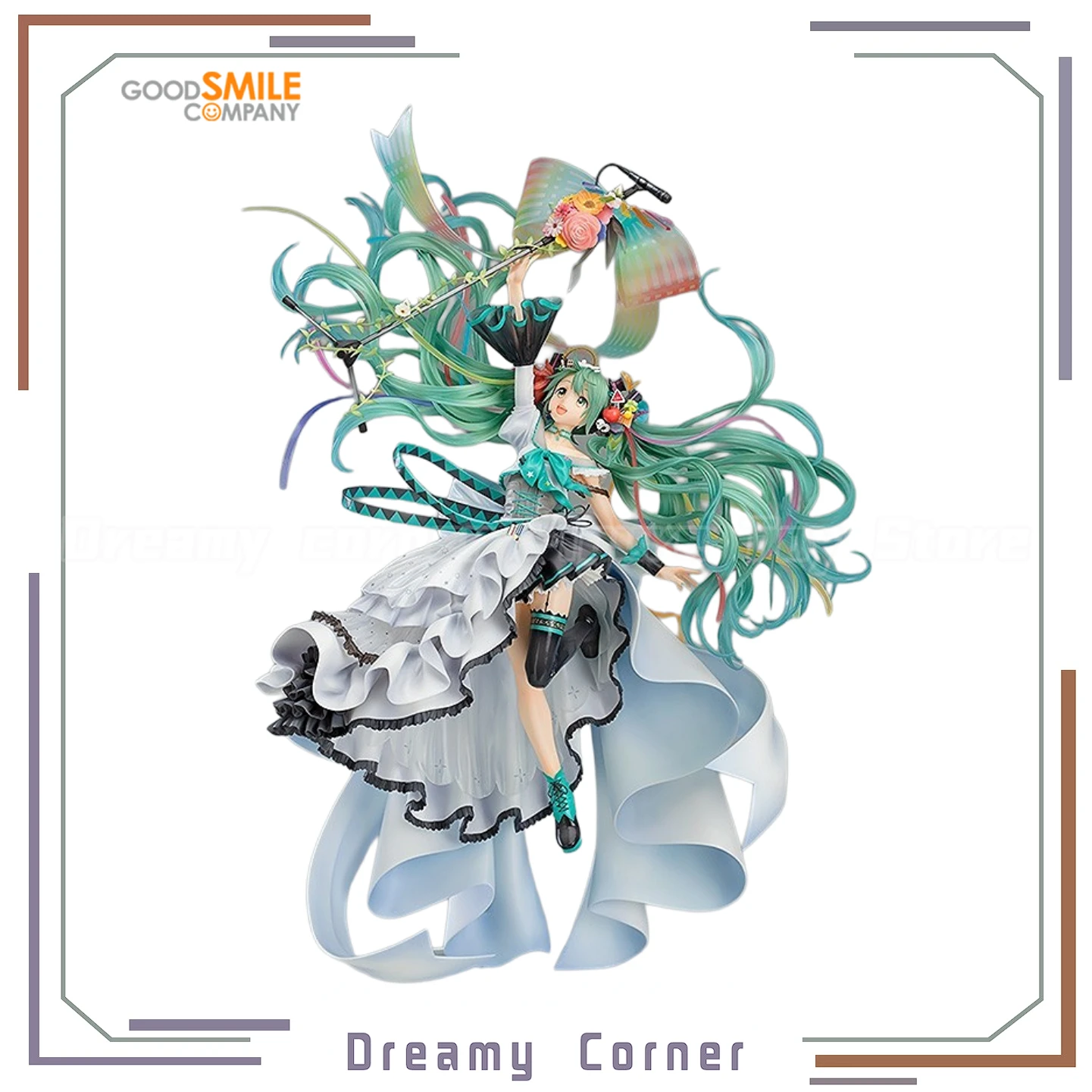 

【В наличии】GSC VOCALOID Мемориальное платье Хацунэ Мику, версия 1/7, фигурка, модель, орнамент