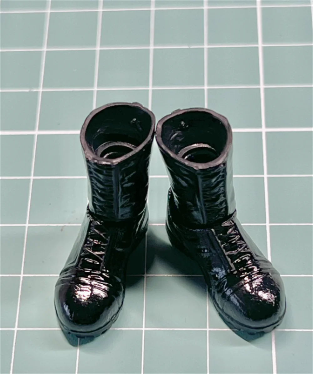 Gorąca sprzedaż 1/12 3ATOYS lalka wąż czarne solidne buty akcesoria do butów materiał PVC dla 6 "figurka scena komponent DIY