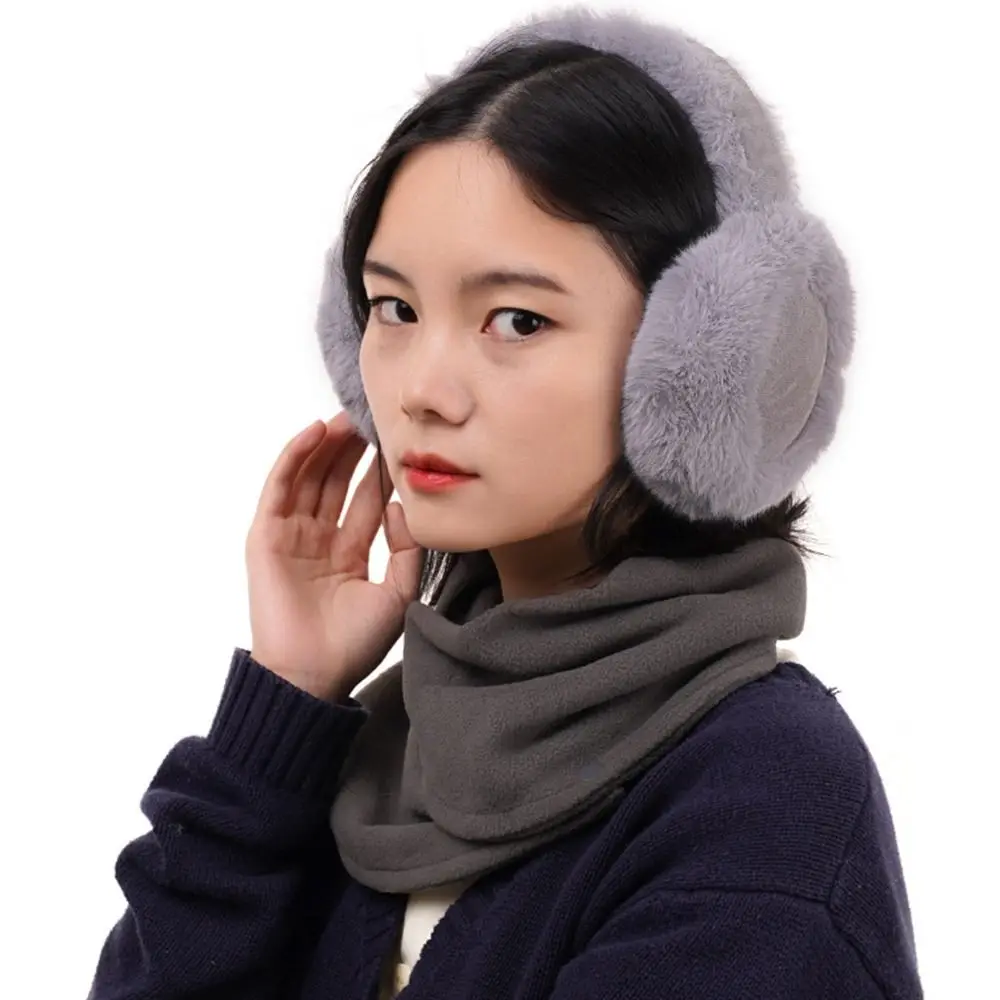 Penutup telinga lipat topi telinga mewah Suede lembut penutup telinga earmuff penutup telinga musim dingin aksesori pakaian wanita penutup telinga dapat dilipat tetap hangat