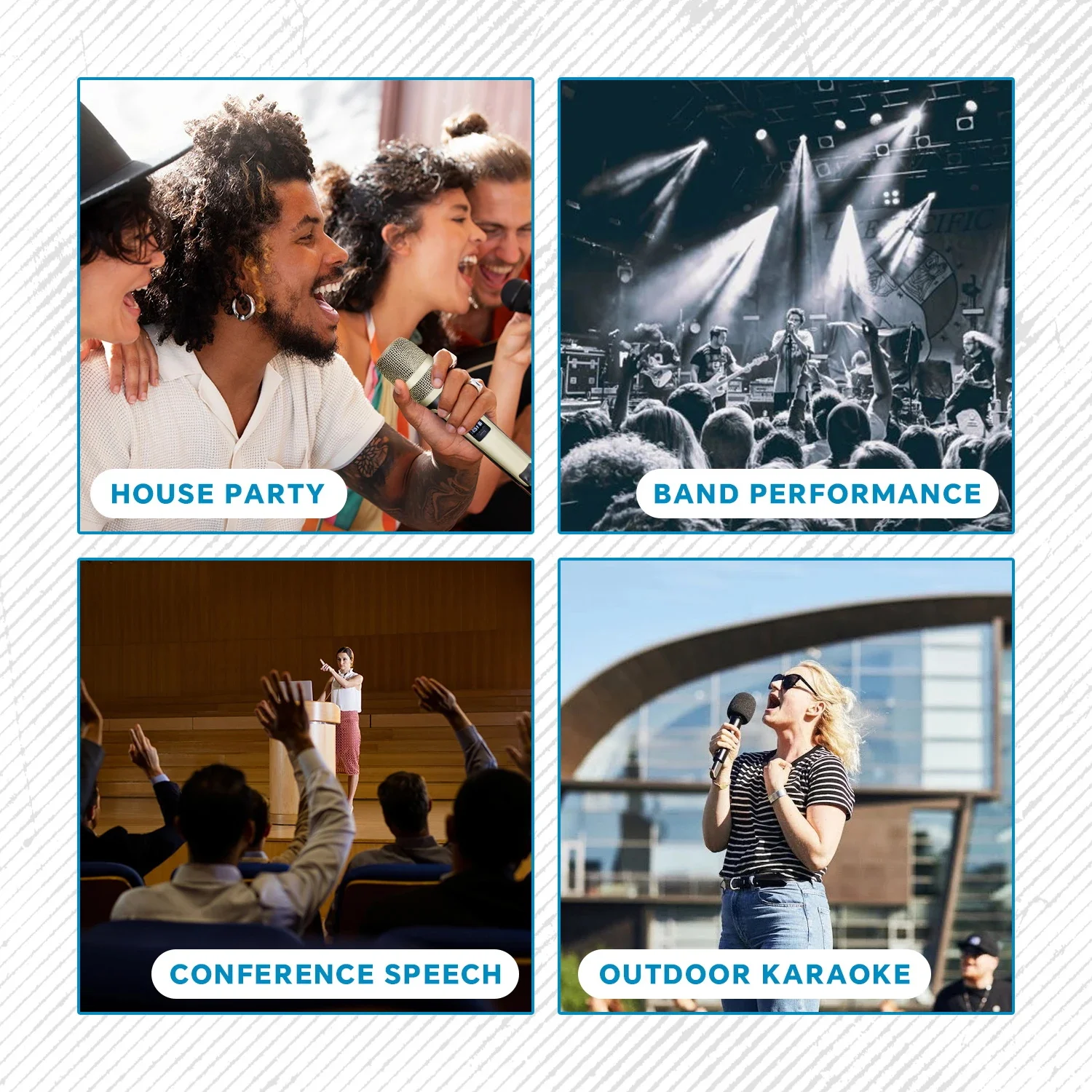 Wireless microphone U-band 1-to-2 9000 microphone small model performance teaching home singing and dancing