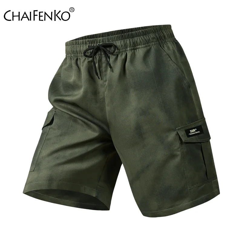 New Man Cargo Shorts Summer Fashion Ventilate Simple Casual Shorts Outdoor Loose  Comfortable Camping Fishing Sports Shorts Man