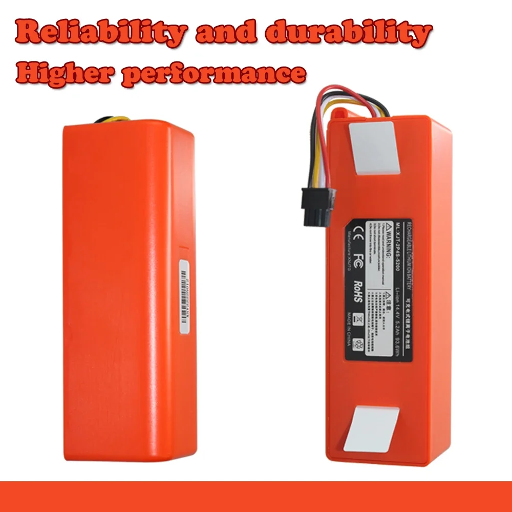 14.4V 5200mAh Replacement Battery For Roborock S6 S7 MaxV Q5 Q7 MAX Robot Vacuum Cleaner Accessories Parts Original