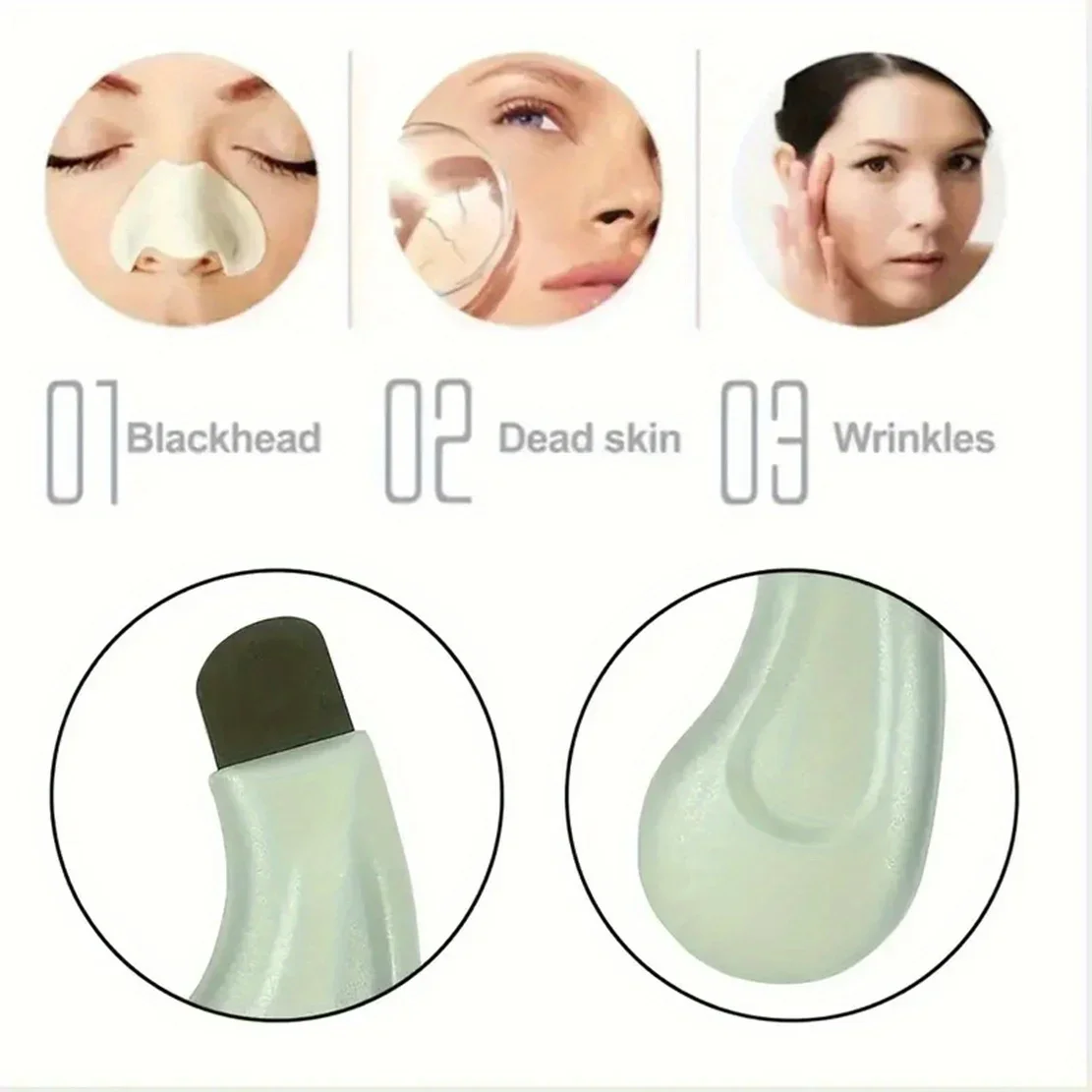 Facial Blackhead Removal Tool Nose Deep Cleansing Remove Whitehead Acne Handheld Beauty Care Tool