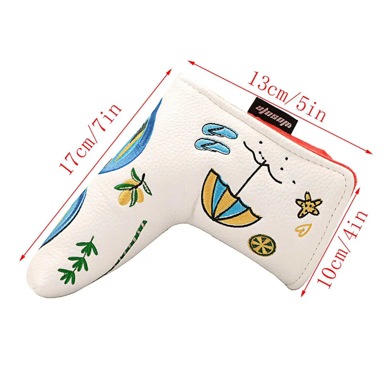 1pc Sport Golf Putter Head Cover Summer Elements Pattern Golf Club Head Cover