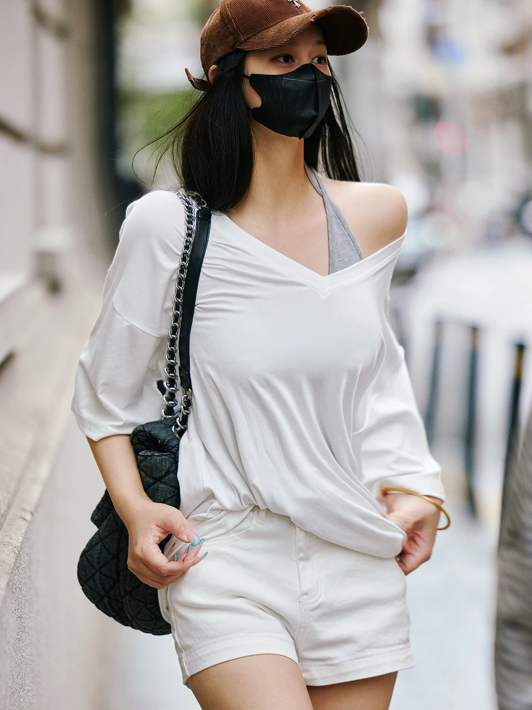 

High Waist Wide Leg Denim Shorts Women's Basic Style Versatile Casual Luna7xi Founder Shot Retro Jeans Soft Comfortable Summer