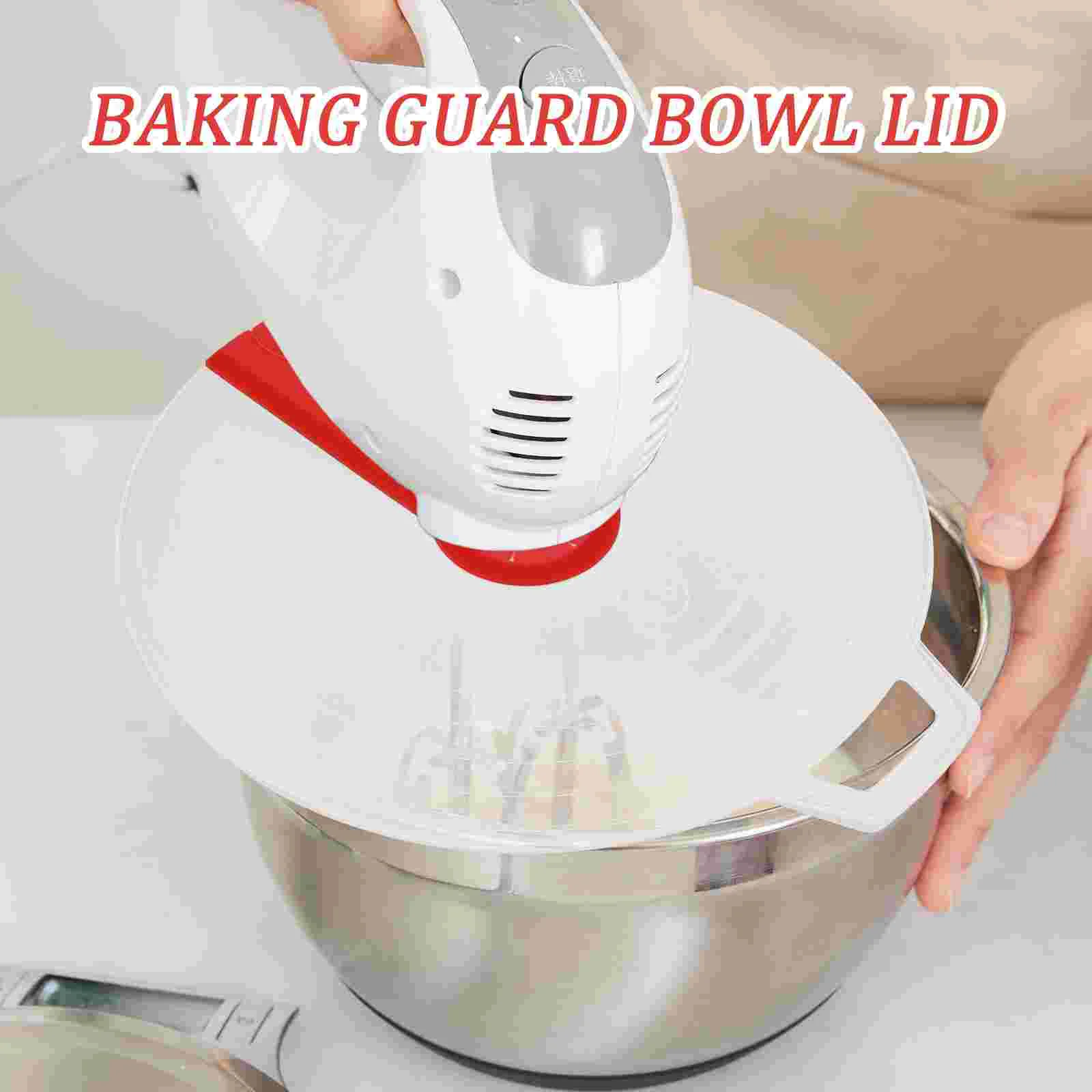 Mixer Splatter Guard Egg Whisk Mixing Bowl Lid Silicone Anti Splash Cover Cooking Kitchen Tool