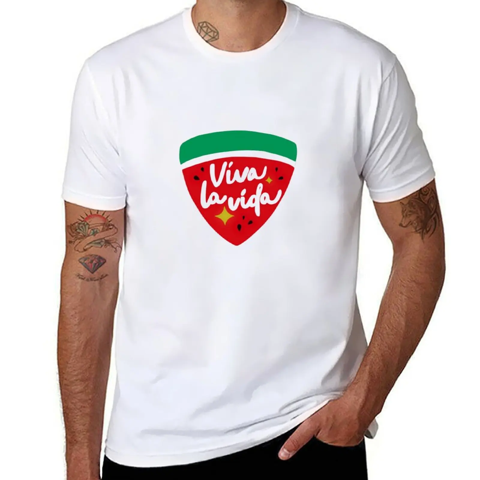 Twinkling watermelon, viva la vida. T-Shirt anime shirt boys whites vintage clothes Men's t-shirt