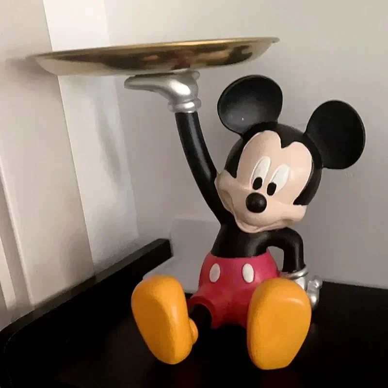 Disney Kawaii Cartoon Mickey Mouse Tray Ornaments Figure Home Soft Living Room Bedroom Tv Cabinet Decoration Cute Toys Gift