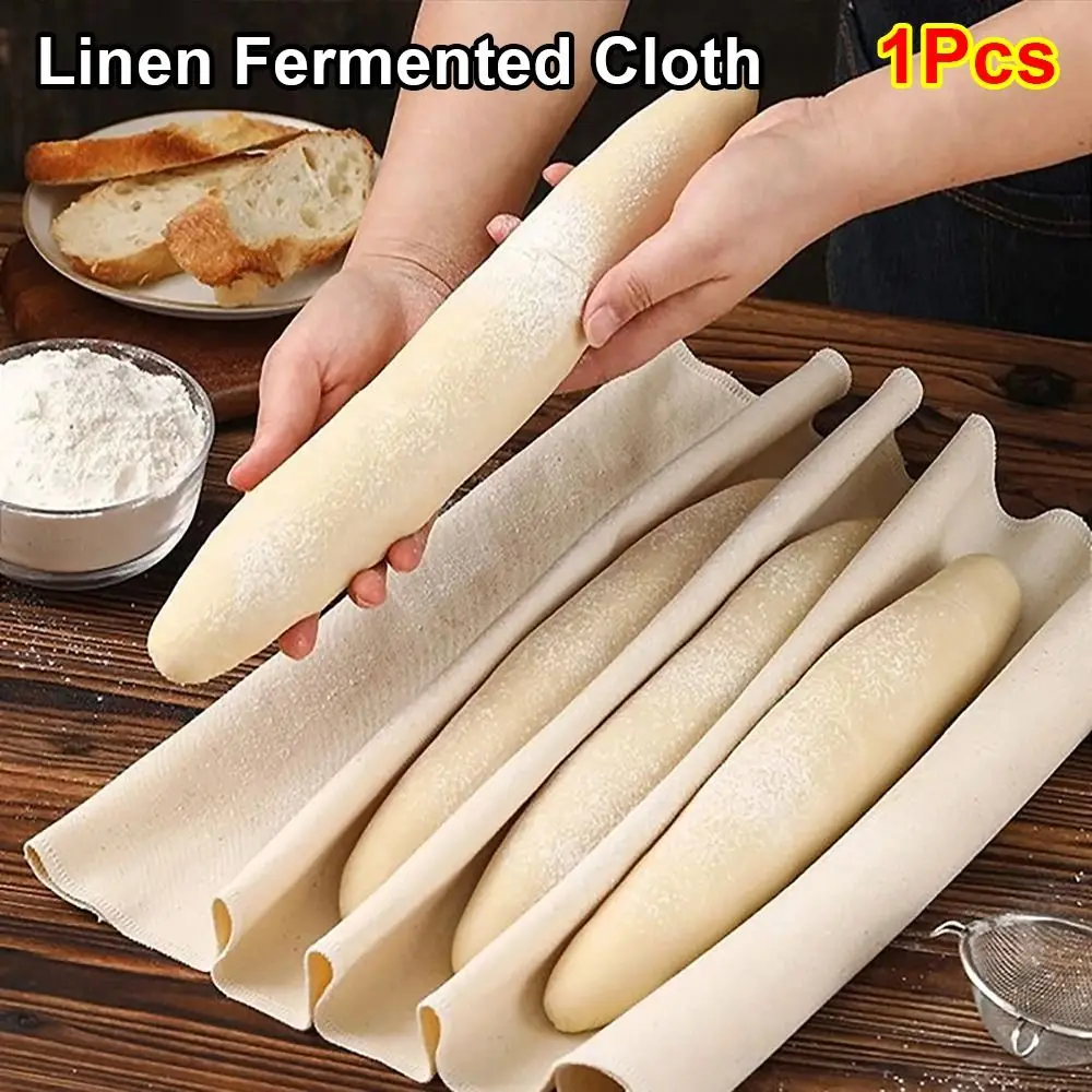 1Pcs New Proofing Linen Fermented Cloth Couche Pastry Dough Bakers Pans Baguettes Loaf Cloth Baking Kitchen Tool French Bread