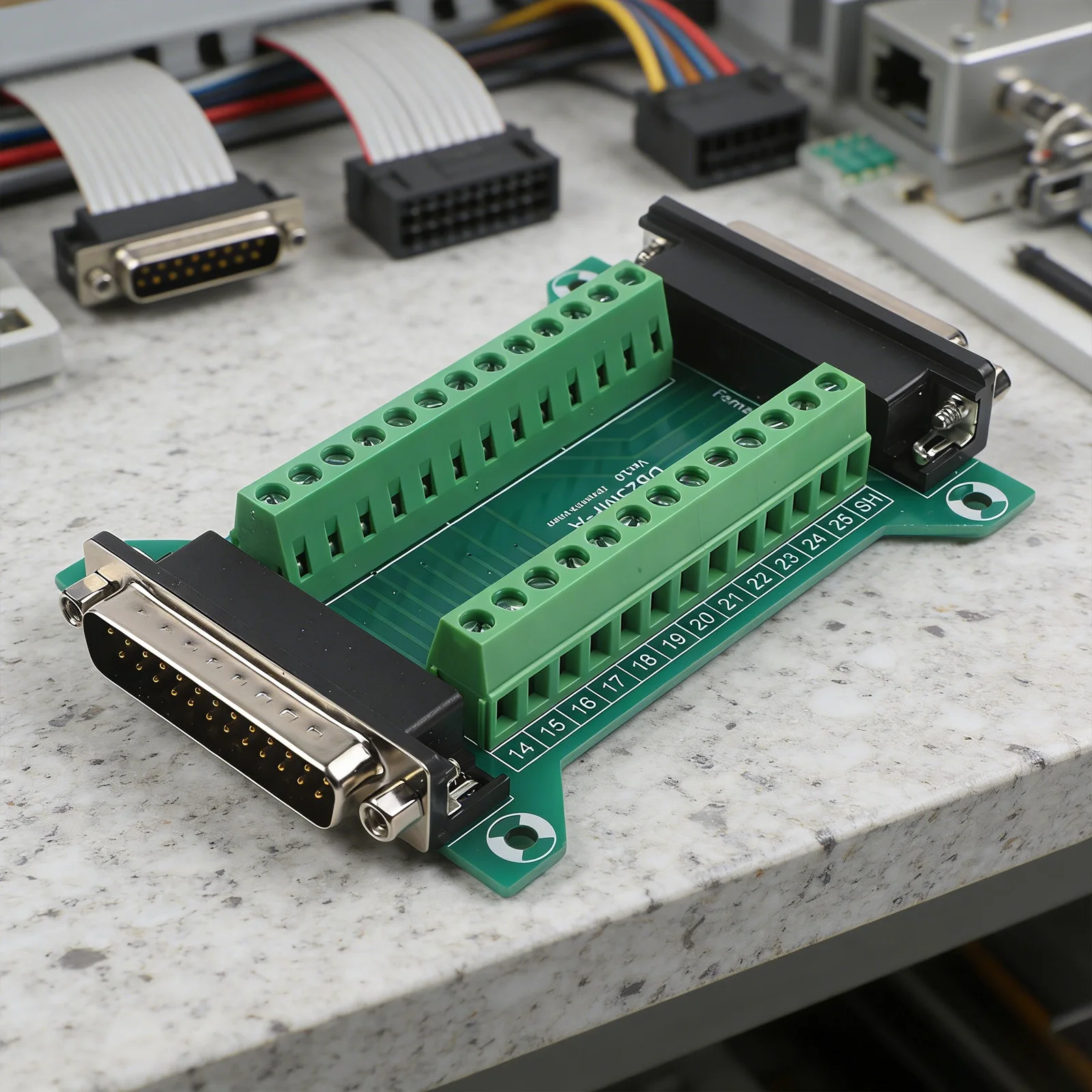 Solderless Connector DB25 Adapter For Field Use Dual-ended Design For 25-pin Devices Male Female Connector Adapter