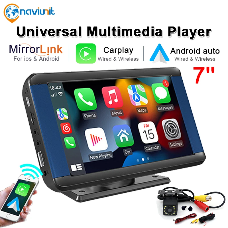 

2 DIN Universal 7-inch Screen Carplay MP5 Player FM Radio Android Auto Bluetooth FLAC Lossless Sound Quality Multimedia Player