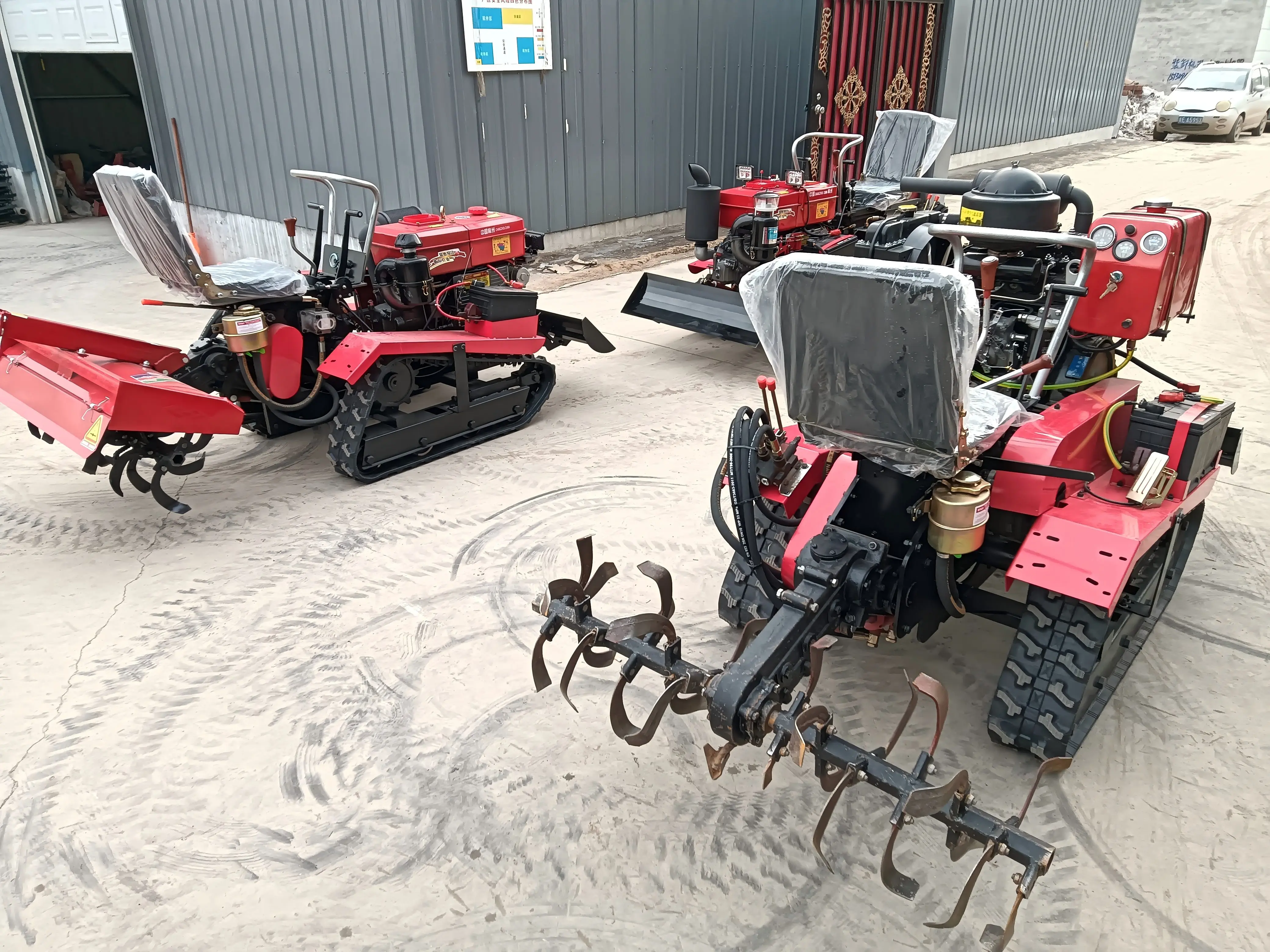 

China Rotavator Cultivators Agricultural Farming Mini Rotary Tiller Crawler Tractor Cultivators for Sale