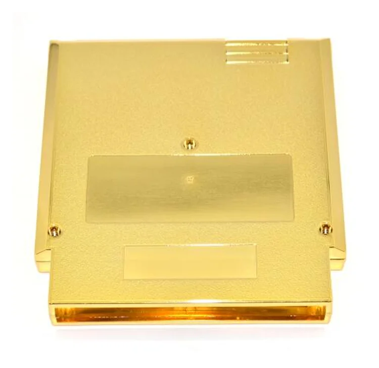 طلاء ذهبي - غلاف بلاستيكي بديل لخرطوشة الألعاب 72 دبابيس لوحدة التحكم NES