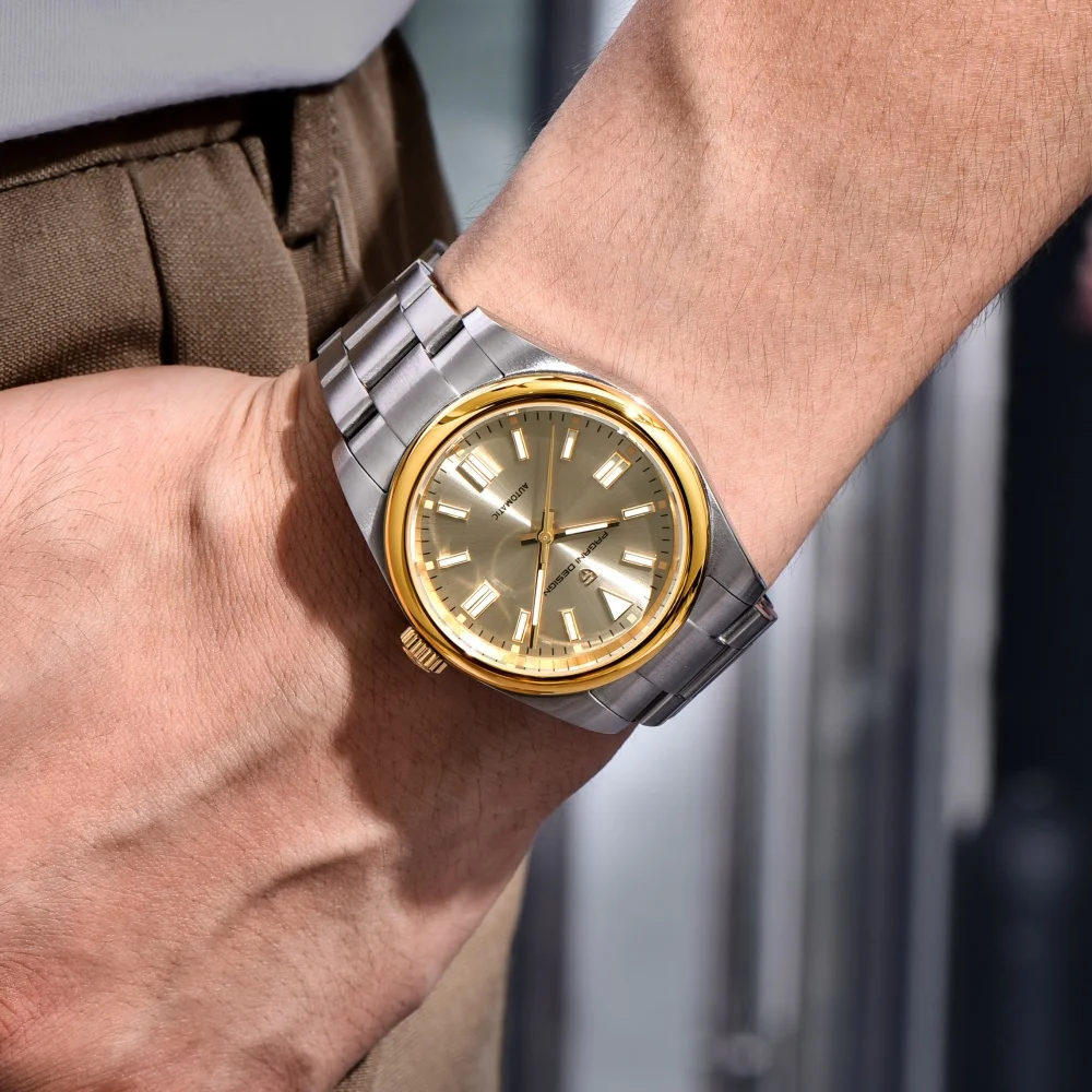 PAGANI DESIGN Nuovo Orologio da Uomo Meccanico Automatico Luminoso con Movimento Giapponese 8215, Orologio in Acciaio Inossidabile, Impermeabile 100M, Vetro Zaffiro AR, Orologio da Uomo