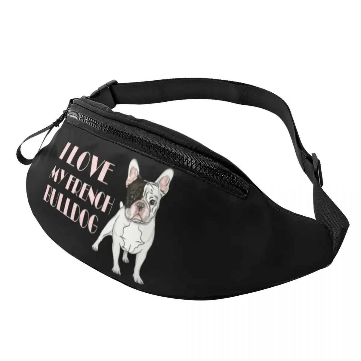 French Bulldog Fanny Pack for Men Women Cool Pet Puppy Dog Animal Frenchie Crossbody Waist Bag Travel Hiking Phone Money Pouch