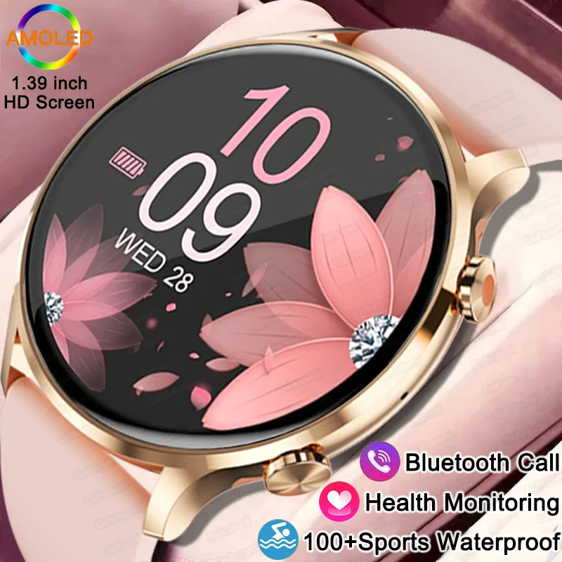 

New For Huawei Xiaomi Bluetooth Call Smart Watch Women AMOLED HD Screen GPS Sports Health Monitoring IP68 Waterproof Smartwatch