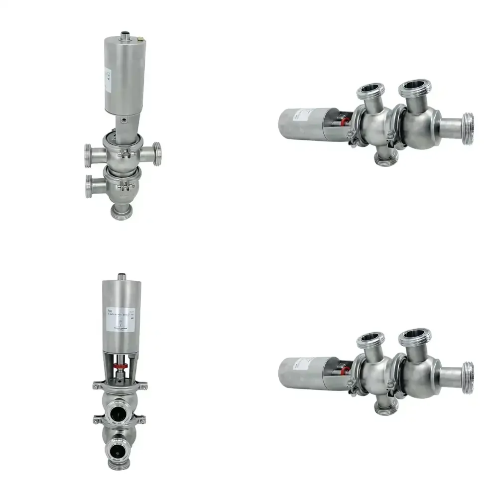 High Quality DN40 Sanitary Grade Stainless Steel SS304 DIN 22 Model TL Type Single Acting Pneumatic Male Threaded Division
