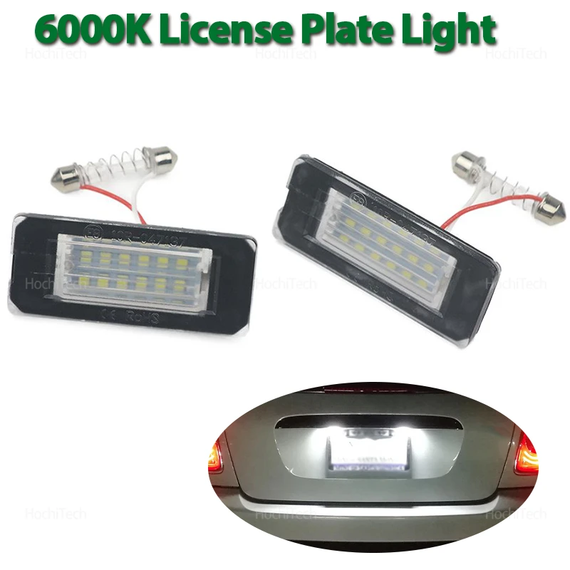for Mini Cooper R55 R55N R56 R56N R57 R57N R58 R59  2Pcs License Plate Light 12V 6000K Lamp ABS LED Number Signal Light