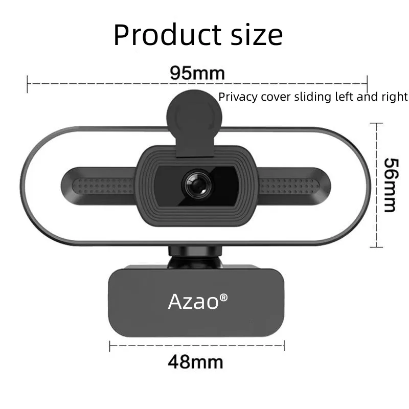 Imagem -06 - Webcam do hd 4k com Controlo a Distância Foco Automático para o pc Mac Fluindo Chamada Video Zumbido Skype Conferência Conferência