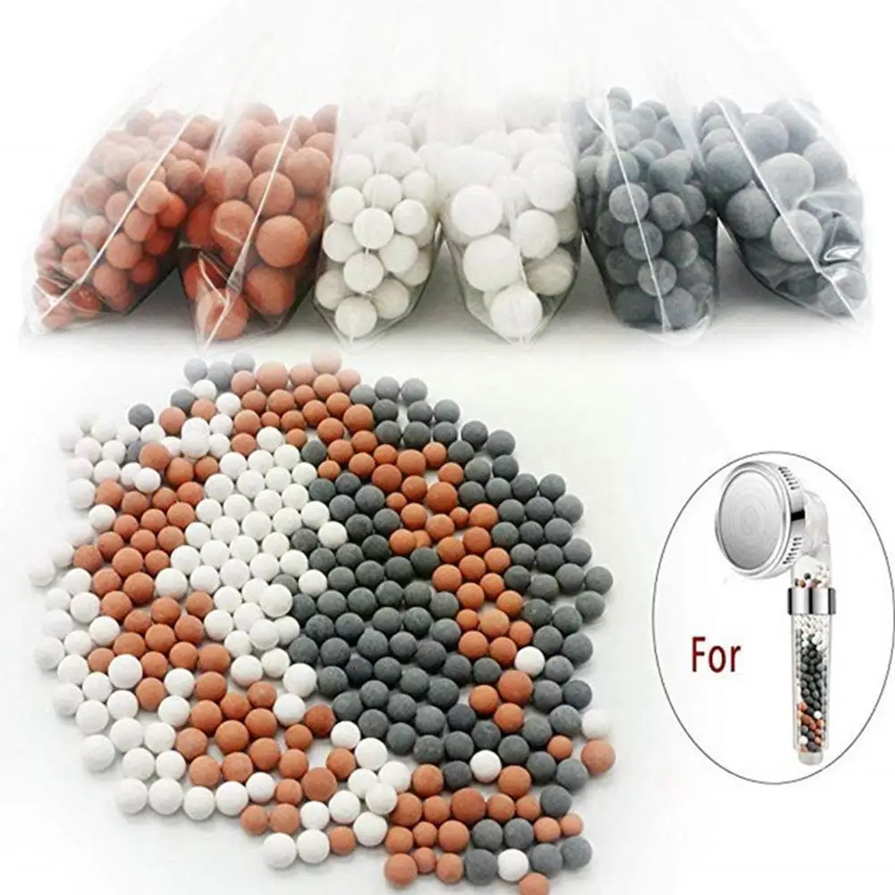 Shower Head Filter Stones Universal Replacement Beads Energy Anion Mineral Negative Ceramic Water Purification Ions Balls X6I7