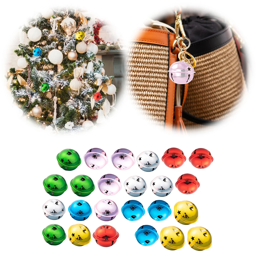 Christmas Jingle Bells 40mm Five-Pointed Star Jingle Bells Metal Xmas Bells Pet Collar Pendant for Holiday Decoration