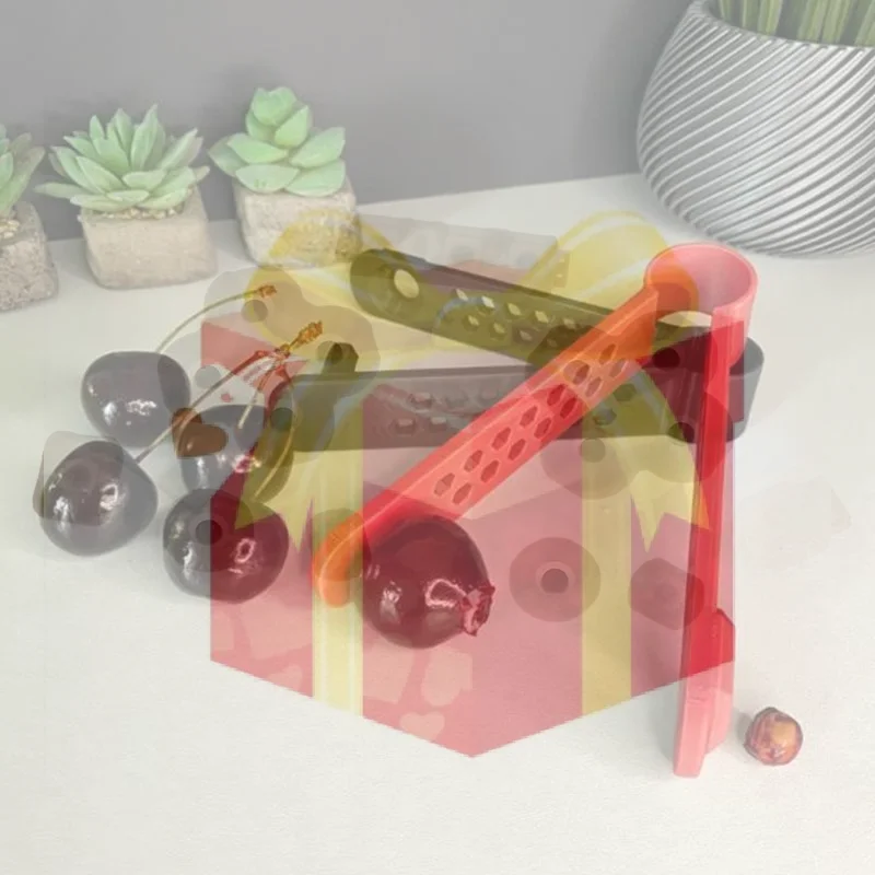 Kitchen Gadgets To 3D Print - 3Dプリントされたチェリーピッター、使いやすいフルーツコアラーと種抜き器、チェリー、オリーブなどに、キッチンガジェットとして使用可能