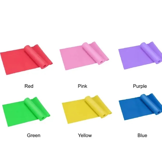 Household Professional Elastic Therabands Natural Latex Resistance Eco-friendly Customized Colors Logo Body Building Exercise