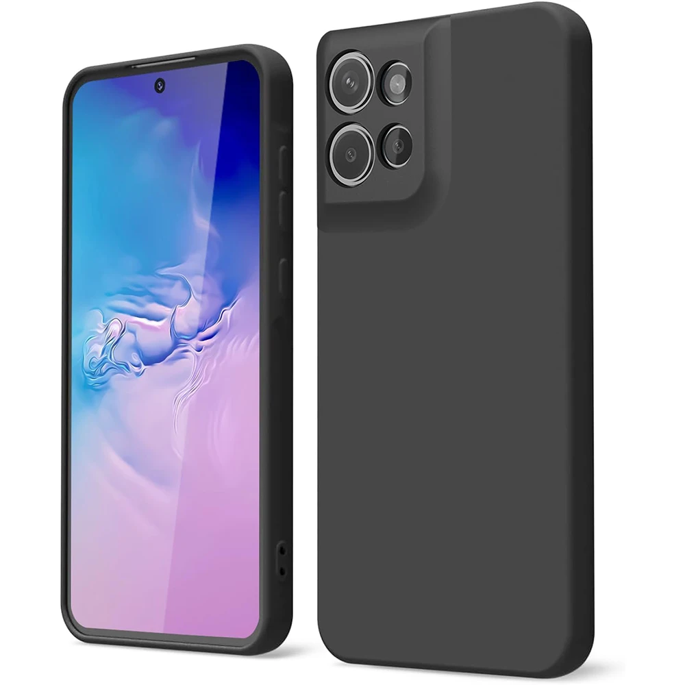 Case for MOTO G75 Black Matte Soft TPU Camera Protection Shockproof Cover for Motolora Moto G75