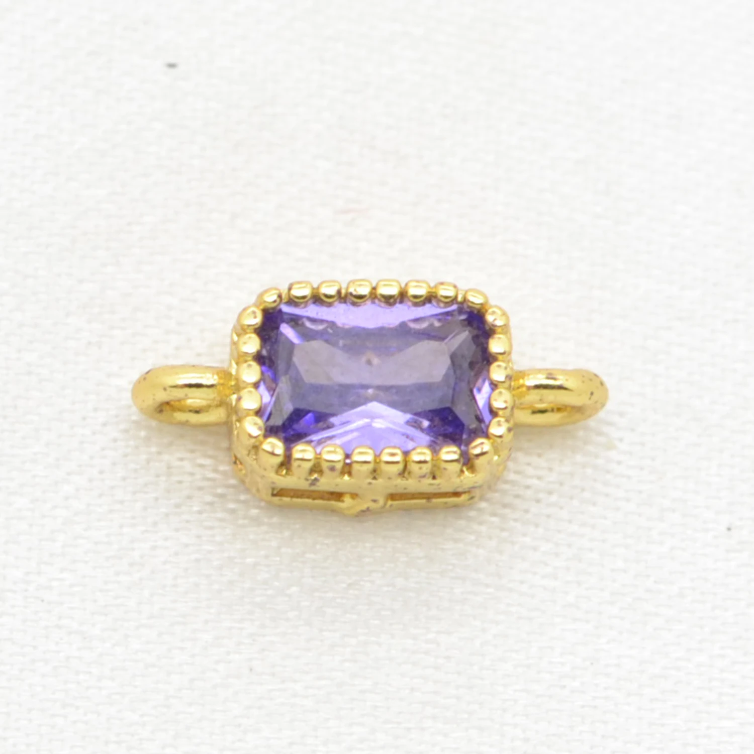 Double Clasp Connector for Jewelry Making Accessories Rectangle Zircon Crystal Fasteners Necklace Bracelet Connecting Material