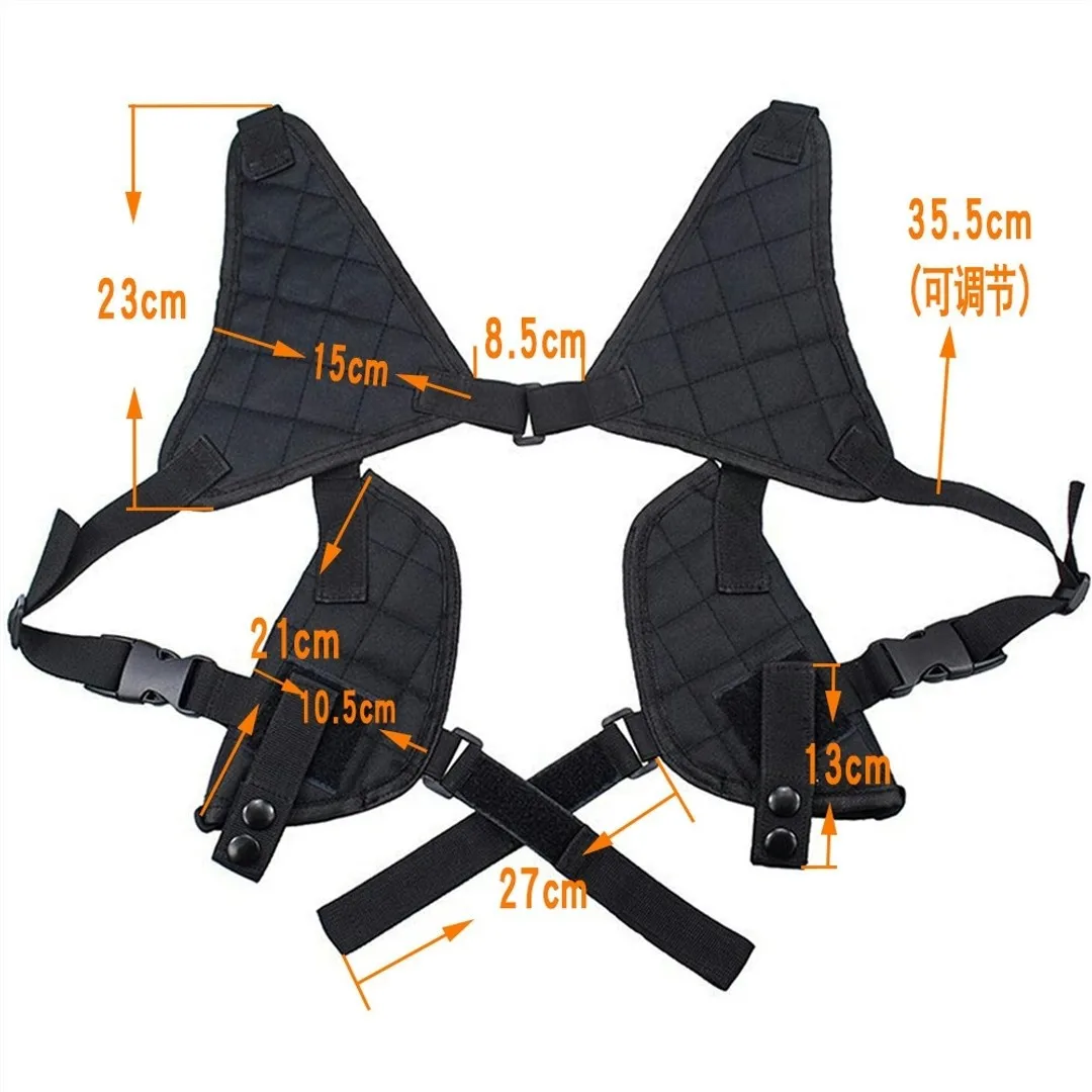 

Тактическая двойная кобура, регулируемая под руку, горизонтальная переноска для пистолета, кобура для скрытого ношения, плечевая кобура для револьверных пистолетов