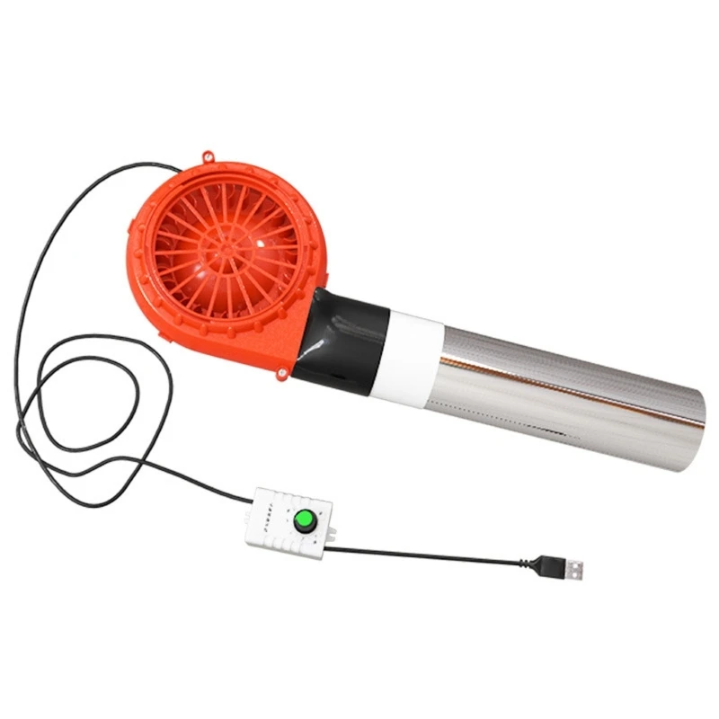 5V 1A Centrifugal Blower Fan BBQ Heating Stove USB Powered + Speed Control Dropship